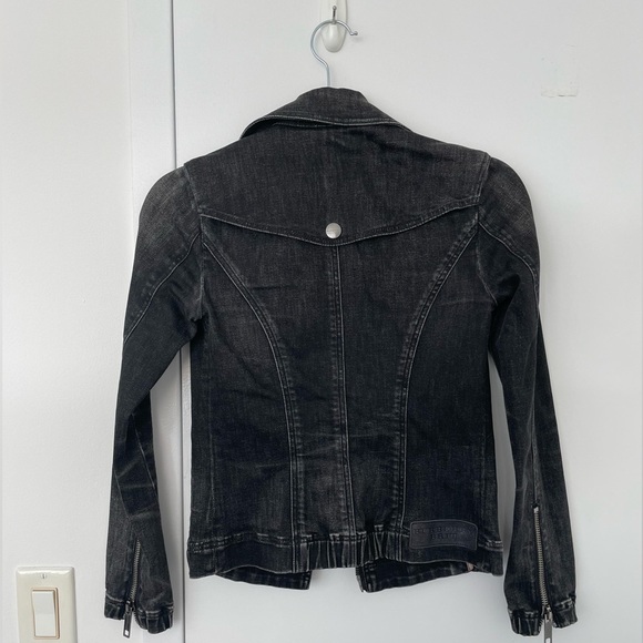 Burberry Brit Grey Denim Biker Jacket - Picture 3 of 8